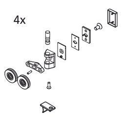 Kermi Rollen Set oben, EBCC020, Silber Mattglanz/Silber Hochglanz, 2534758... KERMI-2534758 4051484924685 (Abb. 1)