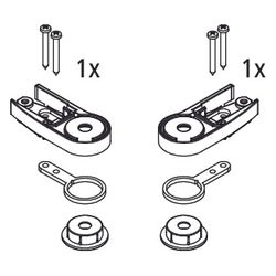 Kermi Lager Set oben, EBDI016, Silber Hochglanz, 2535000... KERMI-2535000 4051484925798 (Abb. 1)