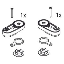 Kermi Lager Set oben, EBDI017, Silber Hochglanz, 2535003... KERMI-2535003 4051484925811 (Abb. 1)
