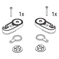 Kermi Lager Set oben, EBDI017, Silber Hochglanz, 2535003... KERMI-2535003 4051484925811 (Abb. 1)