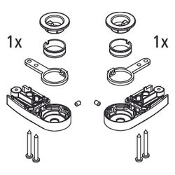 Kermi Lager Set unten, EBDI021, Silber Hochglanz, 2535015... KERMI-2535015 4051484925873 (Abb. 1)