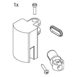Kermi Stabilisierung Kopf Set, EBDI023, Silber Hochglanz, 2535021... KERMI-2535021 4051484925910 (Abb. 1)