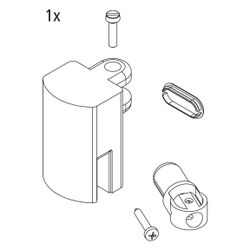 Kermi Stabilisierung Kopf Set, EBDI023, Silber Hochglanz, 2535021... KERMI-2535021 4051484925910 (Abb. 1)