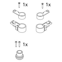 Kermi Lager Set, EBI2012, Silber Mattglanz, 2534154... KERMI-2534154 4051484923633 (Abb. 1)