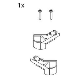 Kermi Stockabdeckung Set oben, EBI2014, Weiß, 2534173... KERMI-2534173 4051484923763 (Abb. 1)