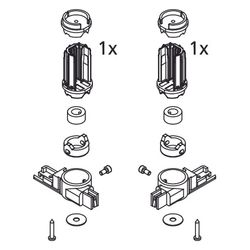 Kermi Lager Set unten, EBI2016, Silber Mattglanz, 2534157... KERMI-2534157 4051484923657 (Abb. 1)