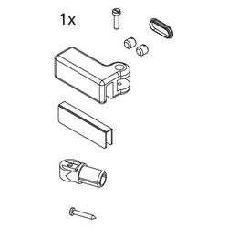 Kermi Stabilisierung Kopf Set rechts, EBI2018, Silber Mattglanz, 2534184... KERMI-2534184 4051484923824 (Abb. 1)