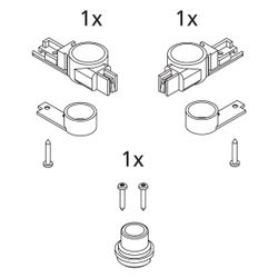 Kermi Lager Set unten, EBI2016, Silber Mattglanz, 2534197... KERMI-2534197 4051484923909 (Abb. 1)