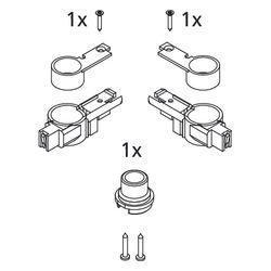 Kermi Lager Set oben, EBI2027, Silber Mattglanz, 2534212... KERMI-2534212 4051484923947 (Abb. 1)
