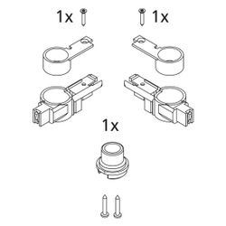 Kermi Lager Set oben, EBI2027, Silber Mattglanz, 2534212... KERMI-2534212 4051484923947 (Abb. 1)