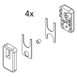 Kermi Bandung Seten ohne Laufrollen, EBI2030, Silber Mattglanz, 2534219... KERMI-2534219 4051484923961 (Abb. 1)