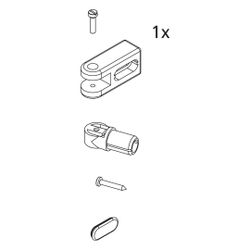 Kermi Stabilisierung Wand Set, EBI2033, Silber Mattglanz, 2534233... KERMI-2534233 4051484923992 (Abb. 1)