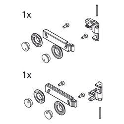 Kermi Laufwagen Set, EBIN012, Silber Mattglanz, 2533860... KERMI-2533860 4051484922117 (Abb. 1)