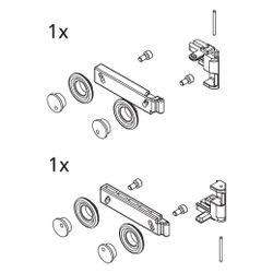 Kermi Laufwagen Set, EBIN012, Silber Mattglanz, 2533860... KERMI-2533860 4051484922117 (Abb. 1)