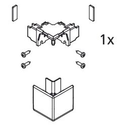 Kermi Eckverbinder Set, EBLI023, Silber Mattglanz/Silber Hochglanz, 2534907... KERMI-2534907 4051484925194 (Abb. 1)