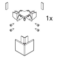 Kermi Eckverbinder Set, EBLI023, Silber Mattglanz/Silber Hochglanz, 2534907... KERMI-2534907 4051484925194 (Abb. 1)