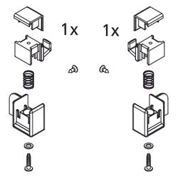 Kermi Haken Set unten lang, EBLI025, Silber Mattglanz/Silber Hochglanz, 2534909... KERMI-2534909 4051484925217 (Abb. 1)
