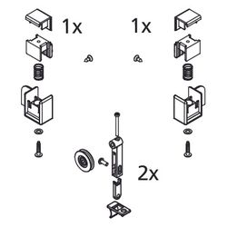Kermi Laufrollen Set oben/Haken unten D2L-R, EBLI027, 2534911... KERMI-2534911 4051484925231 (Abb. 1)