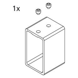 Kermi Wandadapter Set für 90 Grad Stabilisierung, EBLI048, Silber Hochglanz/Chrom, 25359... KERMI-2535944 4051484927839 (Abb. 1)