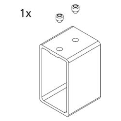 Kermi Wandadapter Set für 90 Grad Stabilisierung, EBLI048, Silber Hochglanz/Chrom, 25359... KERMI-2535944 4051484927839 (Abb. 1)