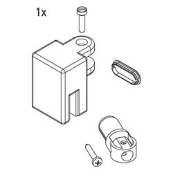 Kermi Stabilisierung Kopf Set, EBRA013, Silber Mattglanz, 2534456... KERMI-2534456 4051484924159 (Abb. 1)