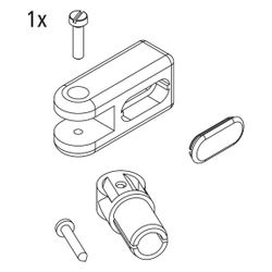 Kermi Stabilisierung Wand Set, EBRA014, Silber Hochglanz, 2534458... KERMI-2534458 4051484924166 (Abb. 1)