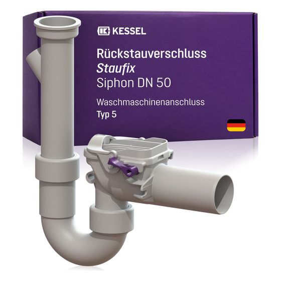 Kessel Rückstauverschluss Staufix Siphon DN 50 Waschmaschine Typ 5