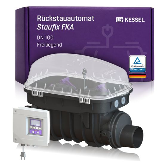 Kessel Rückstauautomat Staufix FKA, DN 100, Schaltgerät Comfort, freiliegend