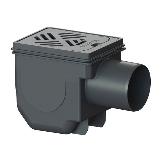 Kessel Kellerablauf Drehfix DN 100 Typ 5, Rost Schwarz