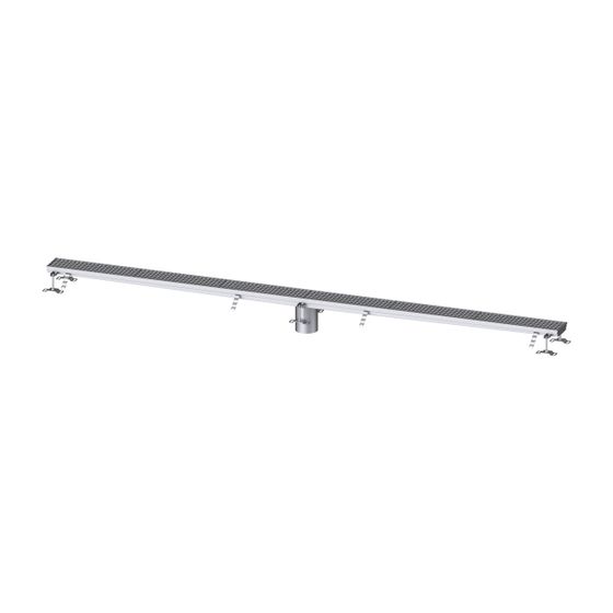 Kessel Kastenrinne Ferrofix, DN 125, 153x3.011mm, ohne Klebeflansch, Edelstahl, Silber