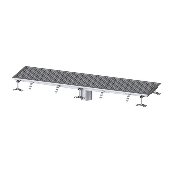 Kessel Kastenrinne Ferrofix, DN 125, 400x1.550mm, ohne Klebeflansch, Edelstahl, Silber