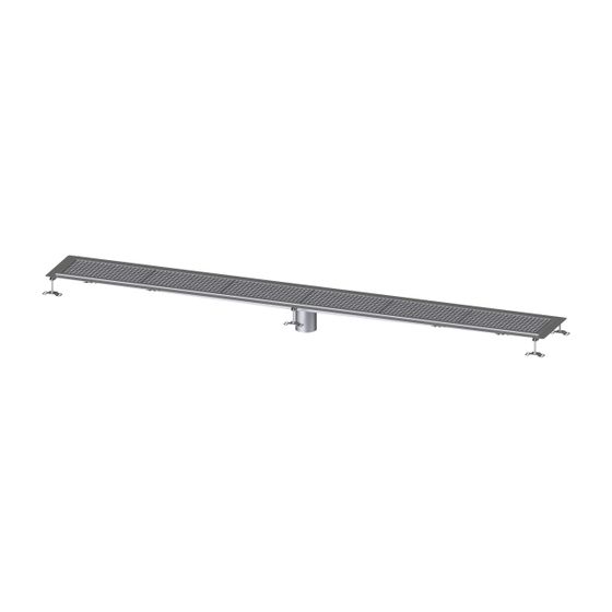 Kessel Kastenrinne Ferrofix, DN 125, 300x3.050mm, mit Klebeflansch Höhe 6mm, Edelstahl, Silber
