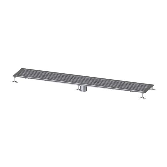 Kessel Kastenrinne Ferrofix, DN 125, 400x2.550mm, mit Klebeflansch Höhe 6mm, Edelstahl, Silber