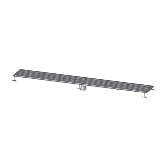 Kessel Kastenrinne Ferrofix, DN 125, 400x3.050mm, mit Klebeflansch Höhe 6mm, Edelstahl, Silber
