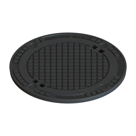 Kessel Abdeckplatte für Leichtflüssigkeitsabscheider, Klasse B 125, Grauguss, 648mm, 680321