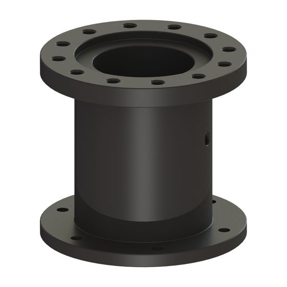 Kessel Adapter für Mischermotor für Fettabscheider SE, Kunststoff Schwarz DA 120mm, 680504