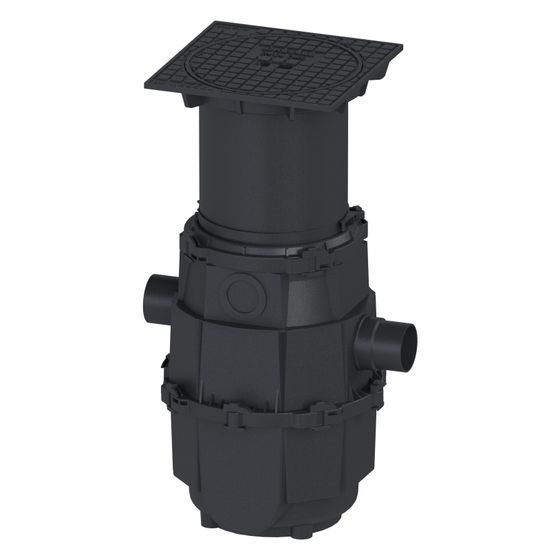 Kessel Sinkstoffabscheider EasySink ground NS 1, DN 100, 55-405mm, Grauguss, Schwarz