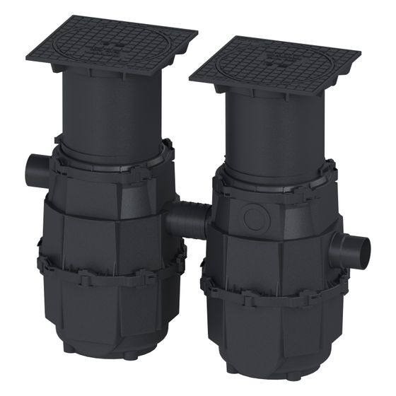 Kessel Sinkstoffabscheider EasySink ground NS 2, DN 100, PE, Schwarz