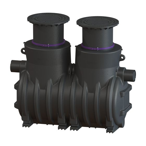 Kessel Öl- und Benzinabscheider EasyOil NS 3, 1800L, Belastungsklasse D 400, PE, Schwarz
