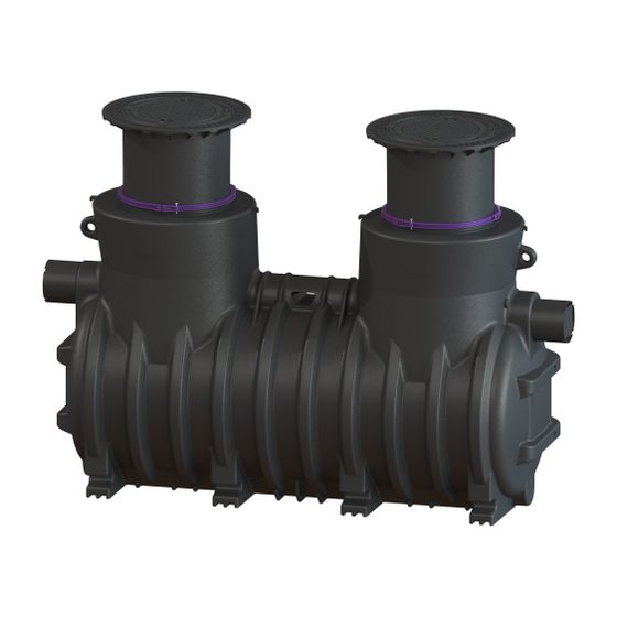 Kessel Öl- und Benzinabscheider EasyOil ground NS 10, 2600L, PE, Schwarz