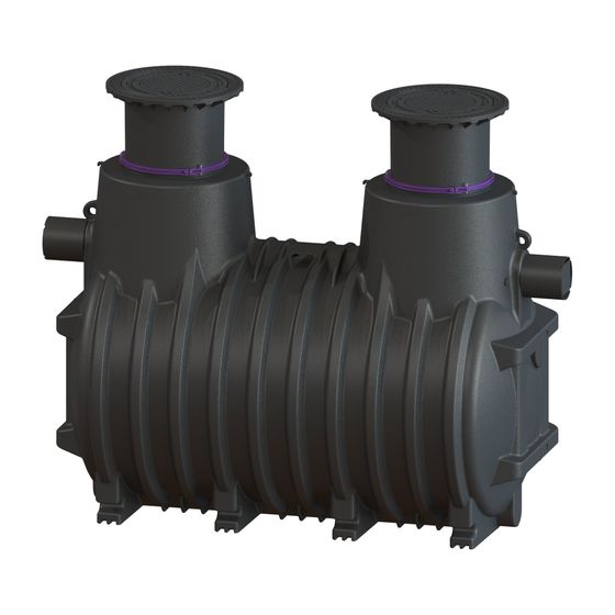 Kessel Öl- und Benzinabscheider EasyOil NS 20, 5.800L, Belastungsklasse D 400, PE, Schwarz, 99620.80D
