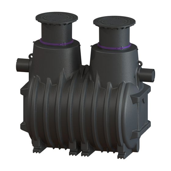 Kessel Koaleszenzabscheider EasyOil ground NS 6, 4.300L, Belastungsklasse D, PE, Schwarz