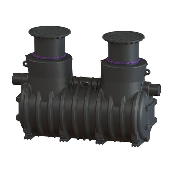 Kessel Koaleszenzabscheider EasyOil, NS 10, 2.600L, PE, Schwarz