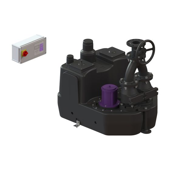 Kessel Hebeanlage Aqualift F XL Duo, 200L, 400V, 40m3/h, max. Förderhöhe 8m, Kunststoff, Schwarz