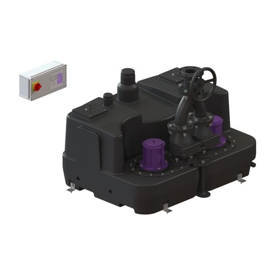 Kessel Hebeanlage Aqualift F XL 300L Duo SPF 1500-S3, 400V 40m3/h, max. Förderhöhe 8m, Gusseisen, Schwarz