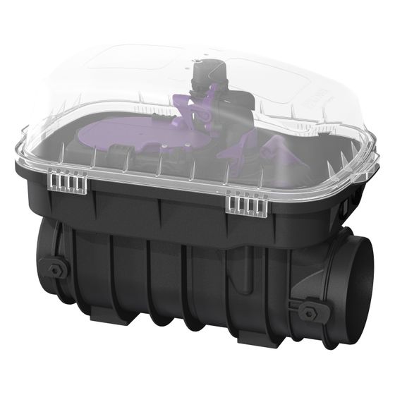 Kessel Rohbaukit Pumpfix M, mit Rückschlagklappe, Kunststoff, Schwarz, 24000-RBK