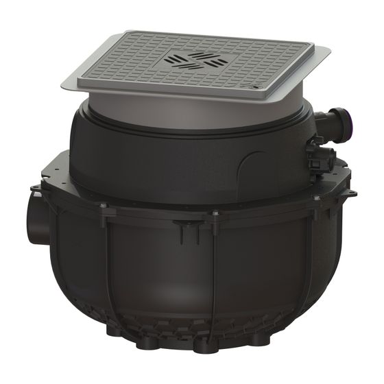 Kessel Hebeanlage Aqualift S Compact Mono GTF 1200 Bodenplatte, Schwarz