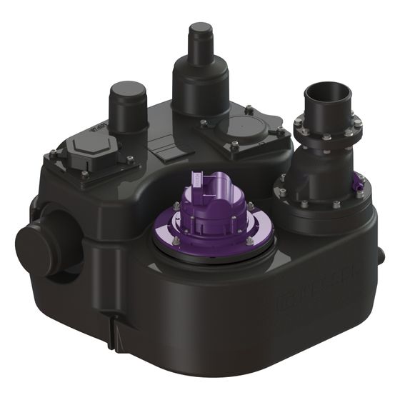 Kessel Hebeanlage Aqualift L Mono SPF 1300, 230V, 32m3/h, max. Förderhöhe 9,2m, Kunststoff, Schwarz