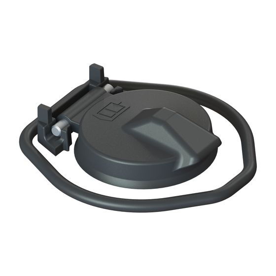 Kessel Klappenset für Rollring, DN 125, Kunststoff, Schwarz, 680053
