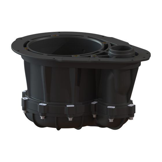Kessel Pumpenflansch Ecolift XL, 372x267x218mm, Schwarz